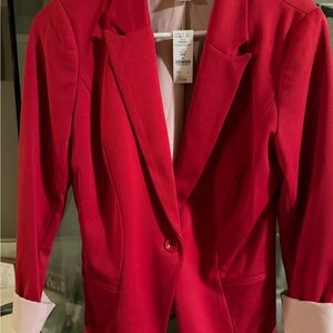 White House Black Market Vibrant Red Blazer